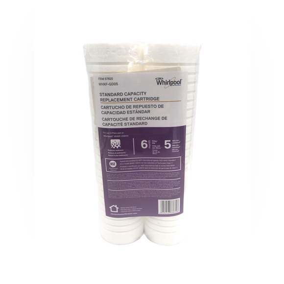 2-Pk) Whirlpool Whole Home Standard Capacity Sediment Filters Sealed‎ WHKF-GD05 - Picture 1 of 3